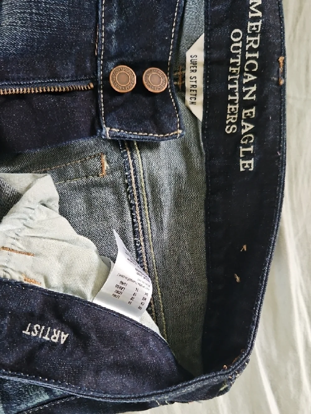 BUNDLE of American Eagle Outfitters Dark Blue Bootcut Jeans - Picture 9 of 11